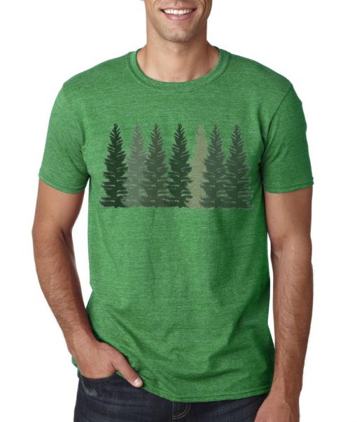 Trees t shirt Men's T-shirt Nature shirt Hiking shirt Graphic Tees Forest Tshirt