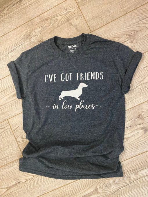 I've Got Friends in Low Places Shirt - Dachshund Shirt - Weiner Dog Shirt - Funny Dog Shirt