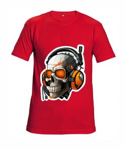 Cyberpunk Skull with Headphones T-Shirt TPKJ3