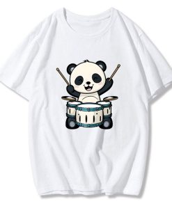 Cute Panda Playing Drums T-Shirt TPKJ3