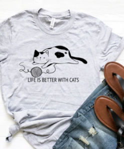 Life is Better with Cats T-Shirt HD